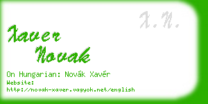 xaver novak business card