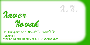 xaver novak business card